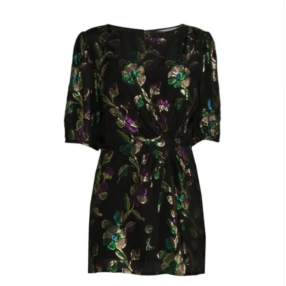 BA&SH Anjy Embellished Mini Black Dress Sz M NEW - Picture 2 of 10